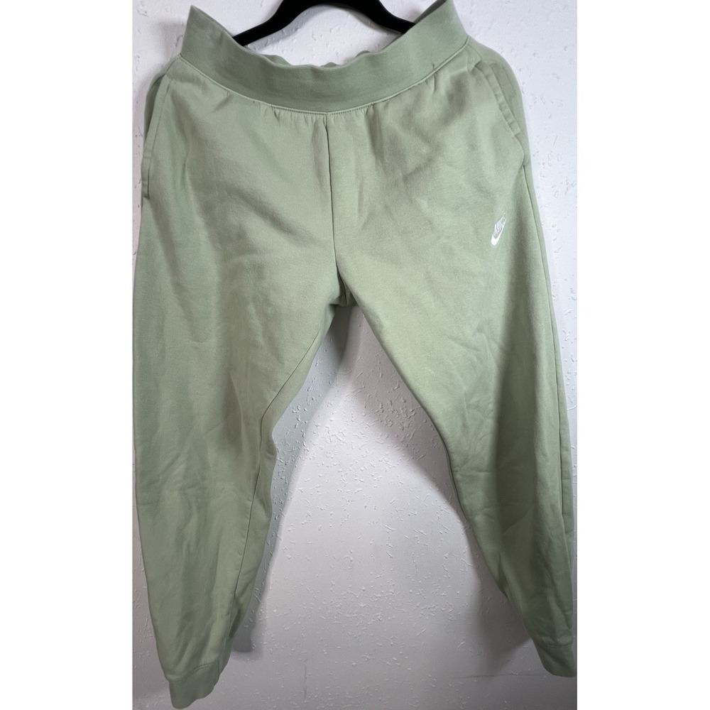 Nike Men's Green Jogger Pants XL Cotton Knit Drawstring Pockets Activewear